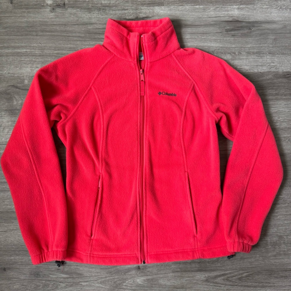 Columbia Women's Full Zip Fleece Jacket -Coral Pink Medium